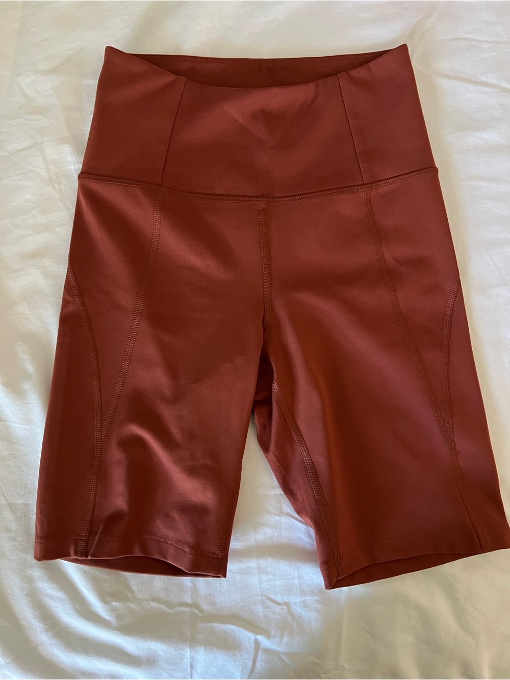 girlfriend collective Rust High-Waist Shorts